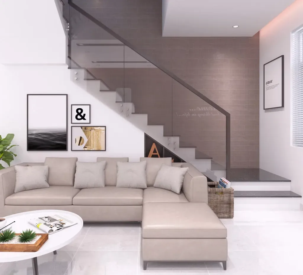 Phòng khách - Nhà phố liền kề Park Riverside Quận 9 - Phong cách Modern | Space T