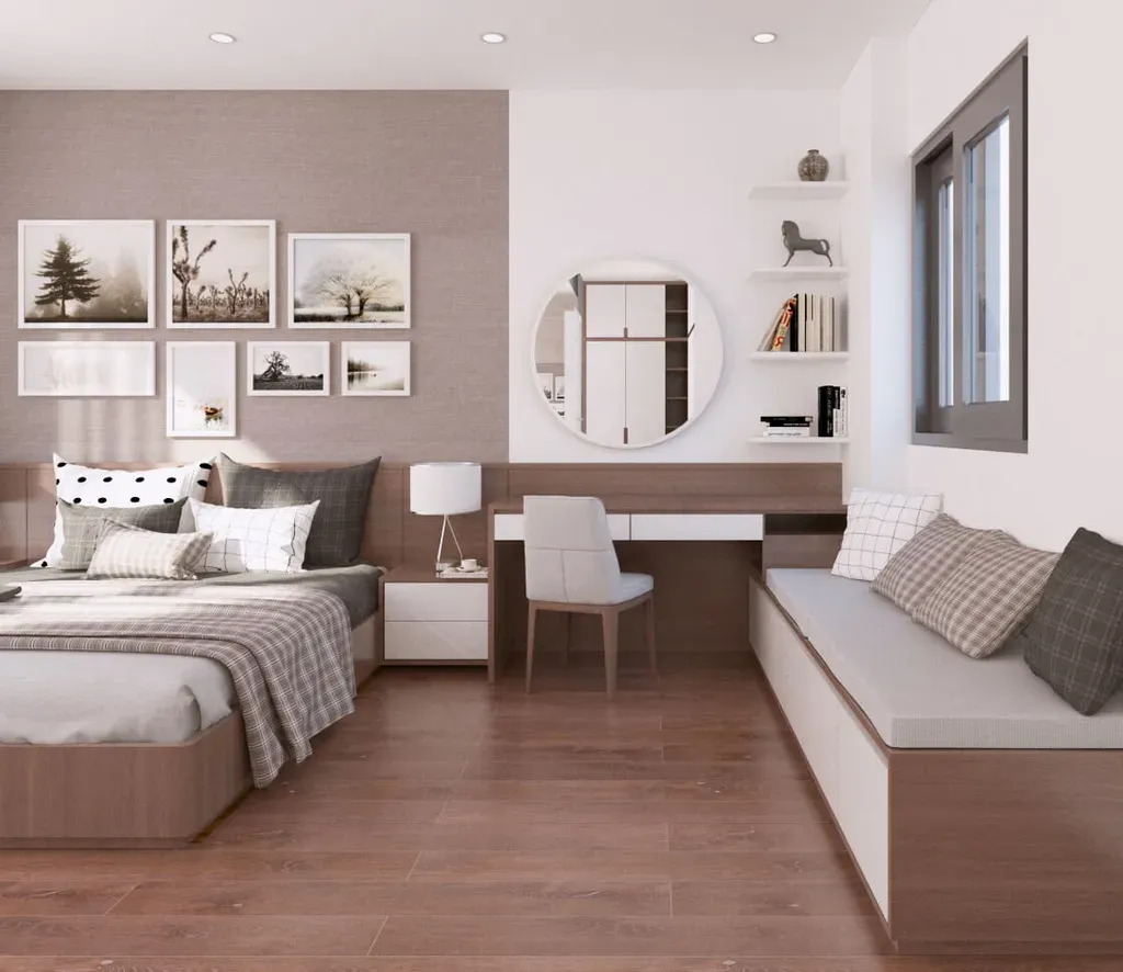 Phòng ngủ - Nhà Phố Cát Lái Quận 2 - Phong cách Modern | Space T
