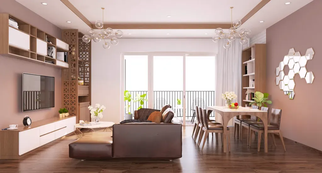 Phòng khách, Phòng ăn - Căn Hộ Vistar Verde Quận 2 - Phong cách Modern | Space T