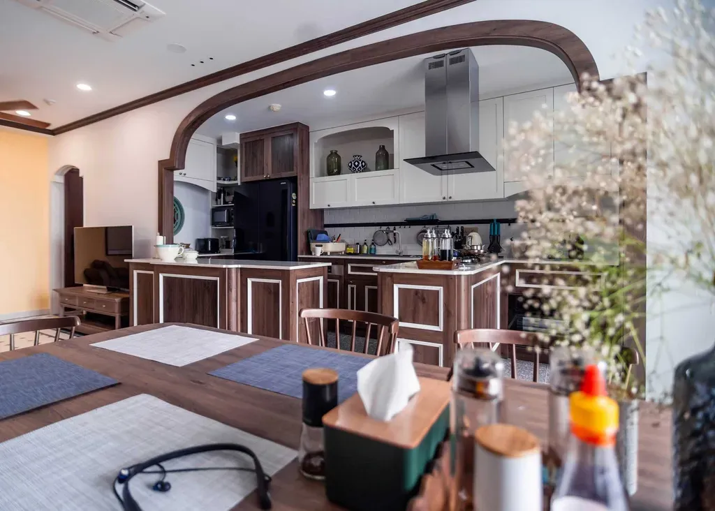 Phòng bếp, Phòng ăn - Căn hộ Sunrise City View Quận 7 - Phong cách Indochine | Space T