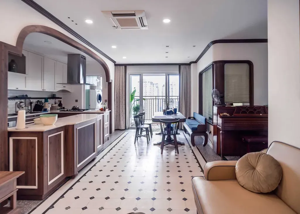 Phòng bếp, Phòng ăn - Căn hộ Sunrise City View Quận 7 - Phong cách Indochine | Space T