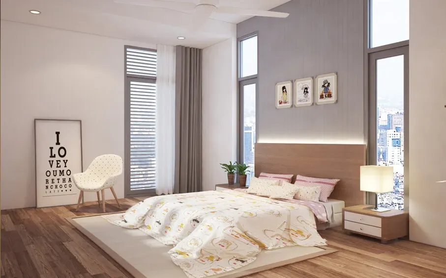 Phòng ngủ - Villa 1 Thủ Đức - Phong cách Japandi | Space T