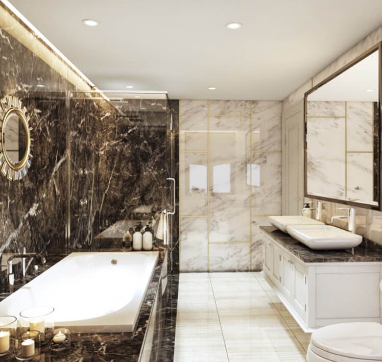 Phòng tắm - Biệt thự Vinhomes Central Park Tân Cảng - Phong cách Neo Classic  | Space T