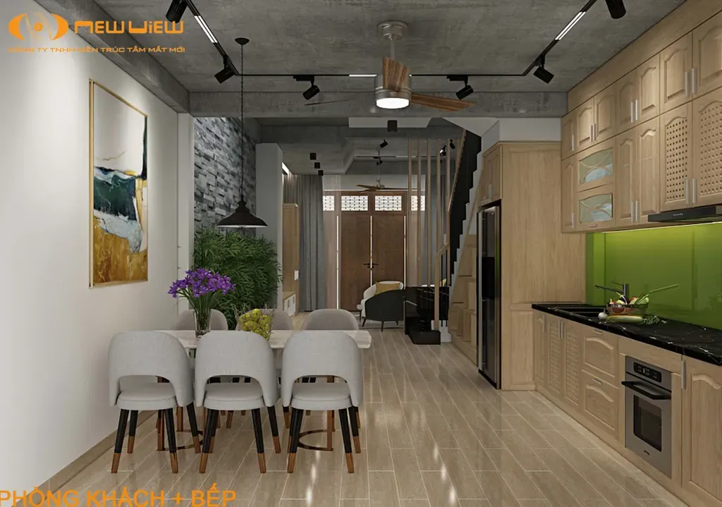 Phòng bếp, Phòng ăn - Nhà phố Thủ Đức - Phong cách Modern | Space T