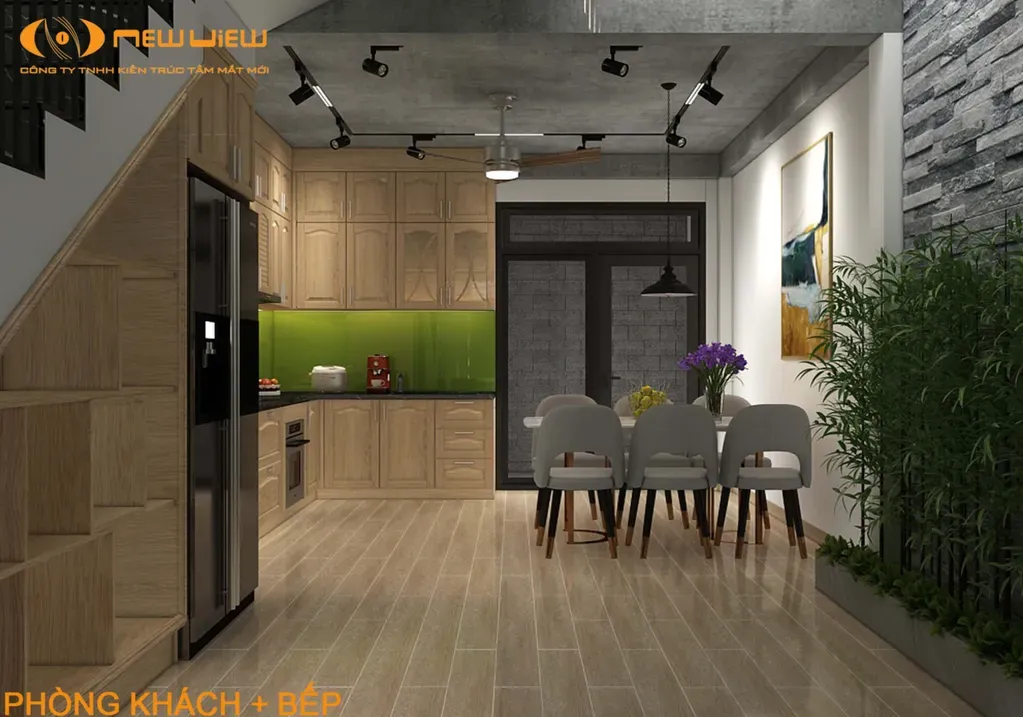 Phòng bếp, Phòng ăn - Nhà phố Thủ Đức - Phong cách Modern | Space T