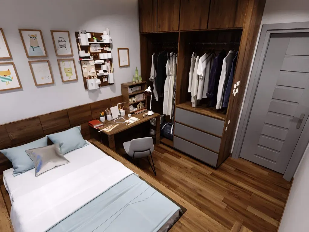 Phòng ngủ - Căn hộ Palm Heights Quận 2 - Phong cách Modern | Space T