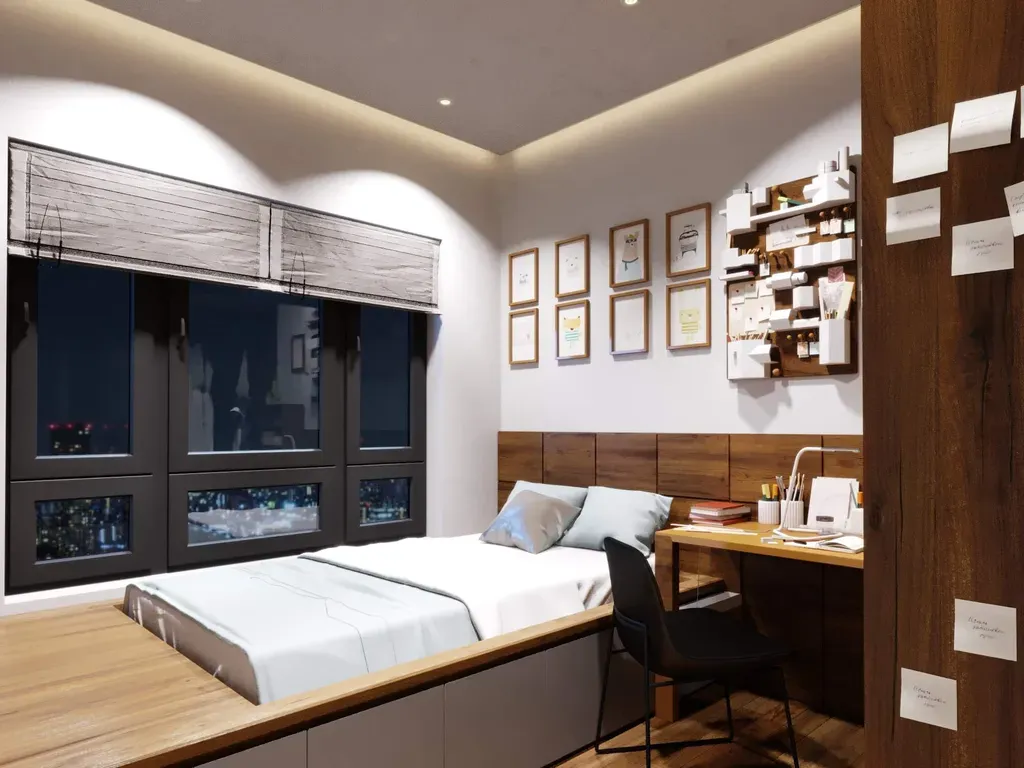 Phòng ngủ - Căn hộ Palm Heights Quận 2 - Phong cách Modern | Space T