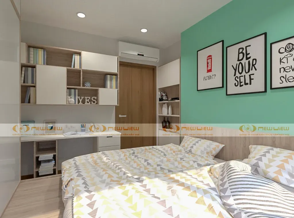 Phòng ngủ - Căn hộ Vinhomes Grand Park Quận 9 - Phong cách Modern + Scandinavian | Space T
