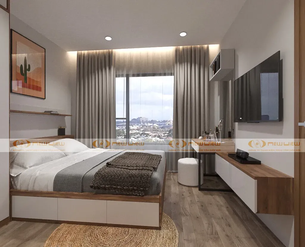 Phòng ngủ - Căn hộ Vinhomes Grand Park Quận 9 - Phong cách Modern + Scandinavian | Space T