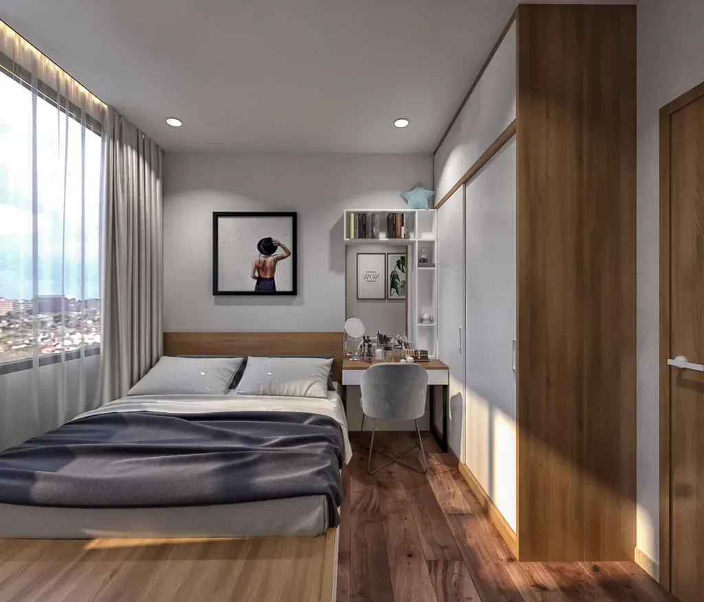 Phòng ngủ - Căn hộ Jamila Khang Điền Quận 9 - Phong cách Modern | Space T