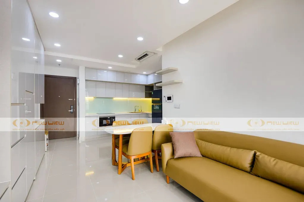 Phòng khách, Phòng bếp, Phòng ăn - Căn hộ Botanica Tân Bình - Phong cách Modern | Space T