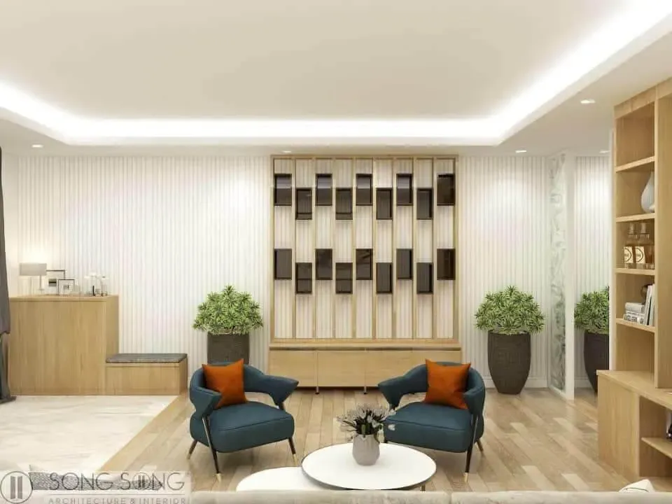 Phòng khách - Cải tạo Villa Champaca Garden Bình Dương - Phong cách Modern | Space T