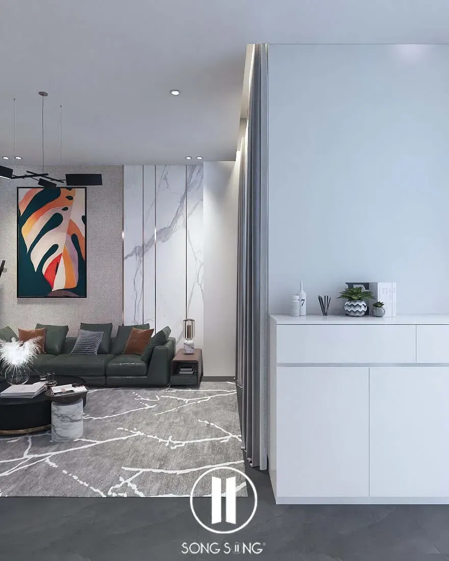 Phòng khách - Căn hộ Park Riverside Quận 9 - Phong cách Modern | Space T