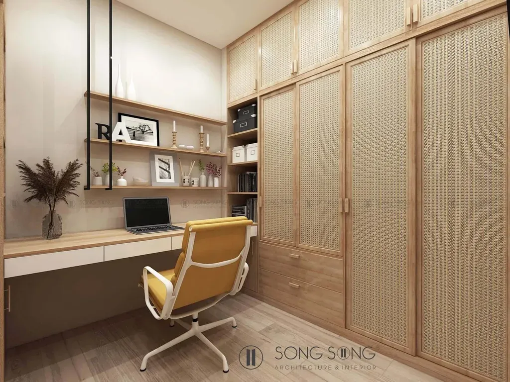 Phòng làm việc - Cải tạo Căn hộ Bcons Bình Dương - Phong cách Color Block | Space T