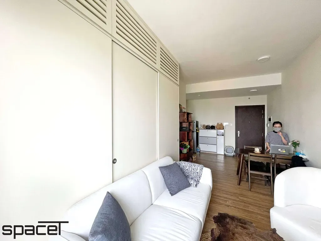 Phòng khách, Phòng ăn - Căn hộ The Sun Avenue 46m2 - Phong cách Modern | Space T