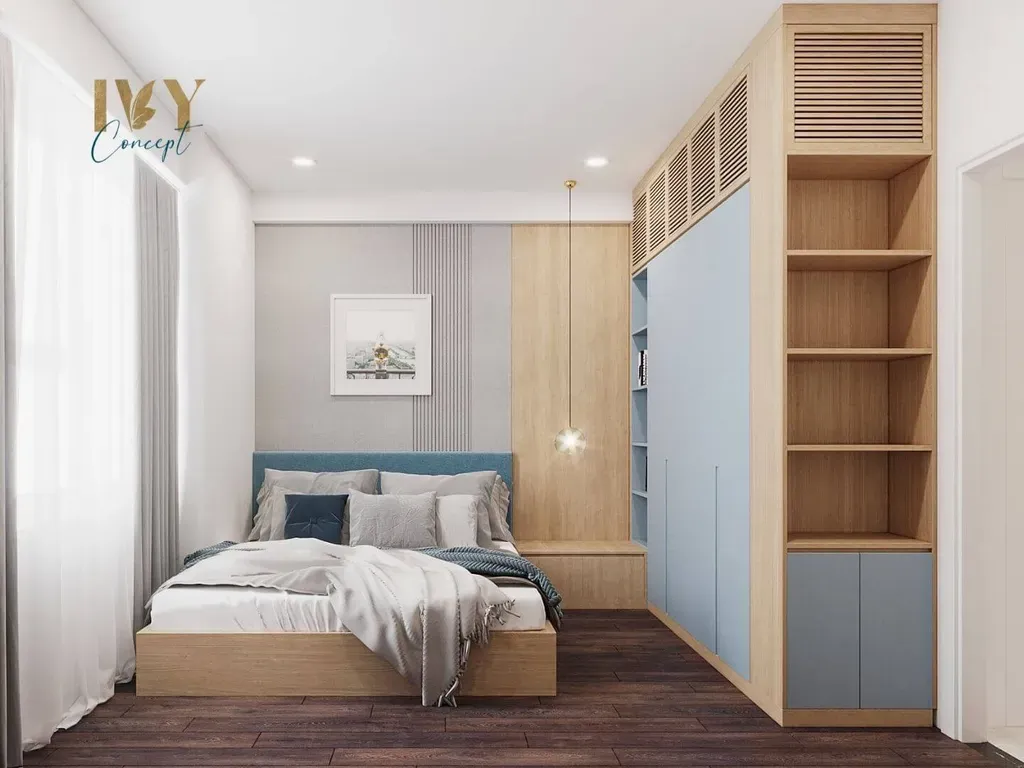 Phòng ngủ - Căn Hộ Mẫu 2PN Mia Trung Sơn - Phong cách Scandinavian + Modern | Space T