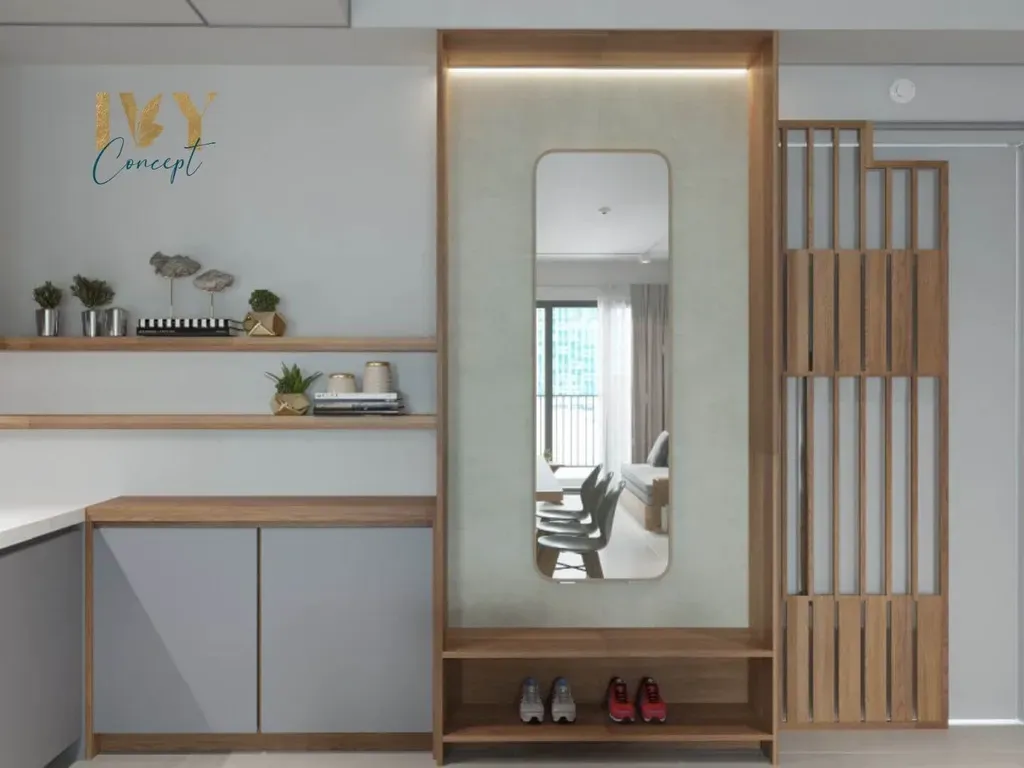 Lối vào - Căn Hộ Emerald Celadon City Tân Phú - Phong cách Japandi | Space T
