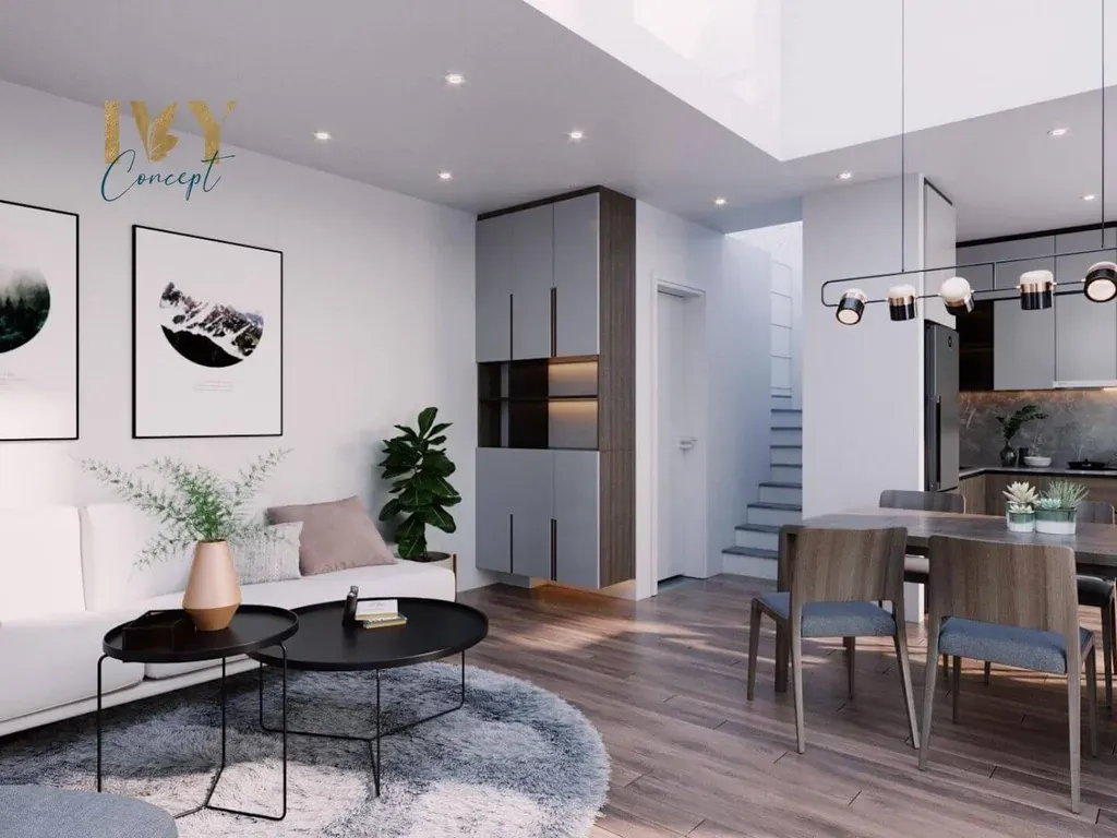 Phòng khách, Phòng ăn - Căn hộ Ehome 1 Quận 9 - Phong cách Modern | Space T