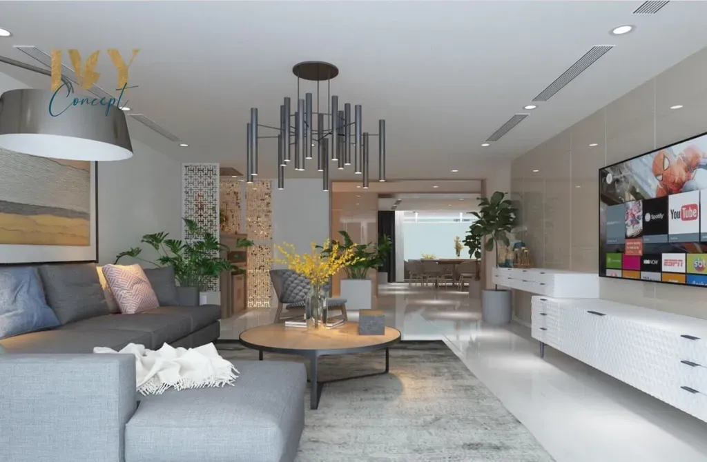 Phòng khách - Căn hộ Petro Landmark Quận 2 - Phong cách Modern | Space T