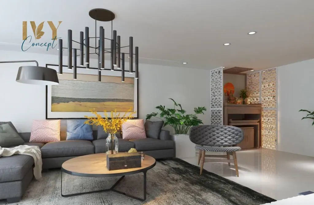 Phòng khách - Căn hộ Petro Landmark Quận 2 - Phong cách Modern | Space T