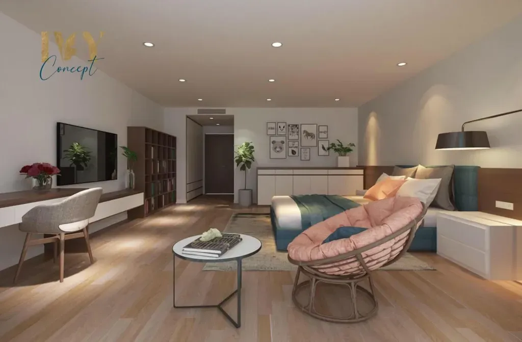 Phòng ngủ - Căn hộ Petro Landmark Quận 2 - Phong cách Modern | Space T