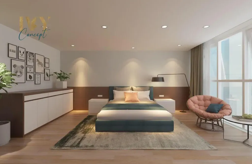 Phòng ngủ - Căn hộ Petro Landmark Quận 2 - Phong cách Modern | Space T