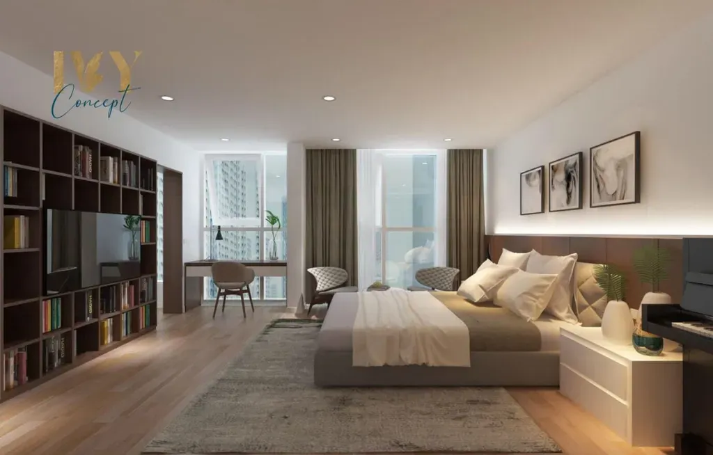 Phòng ngủ - Căn hộ Petro Landmark Quận 2 - Phong cách Modern | Space T