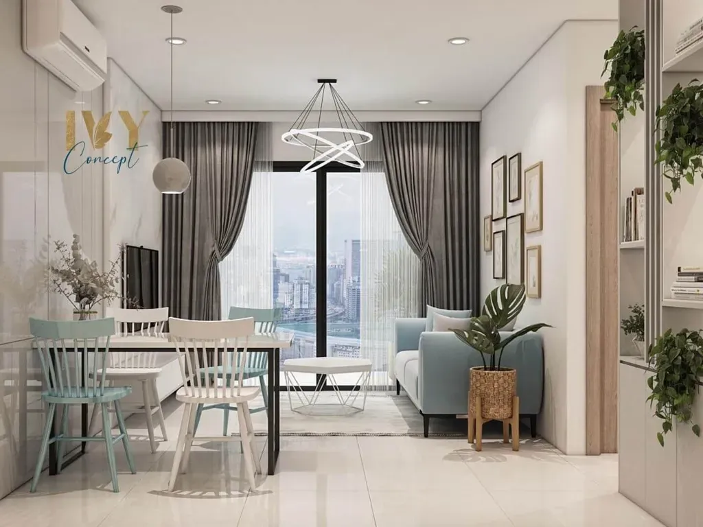 Phòng khách, Phòng ăn - Căn hộ Vinhomes Grand Park Quận 9 (Ms Hương) - Phong cách Modern | Space T