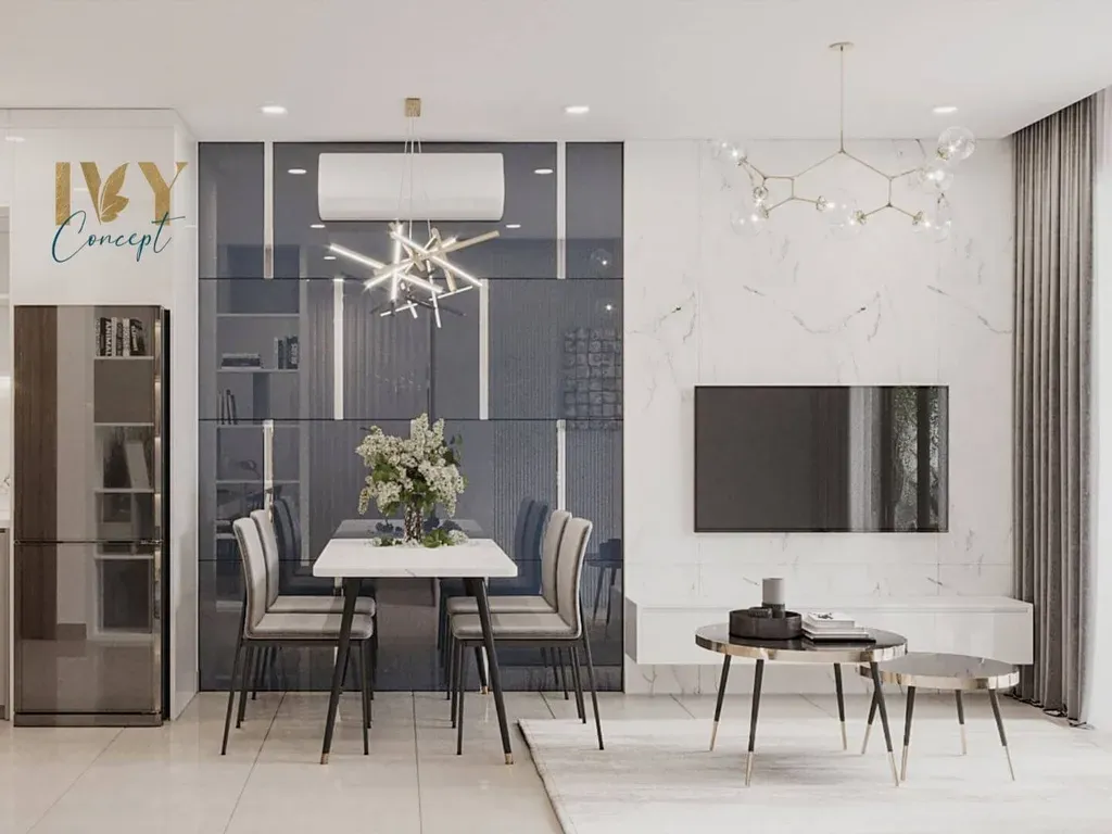 Phòng khách, Phòng ăn - Căn hộ Vinhomes Grand Park Quận 9 (Mr Derrick) - Phong cách Modern | Space T