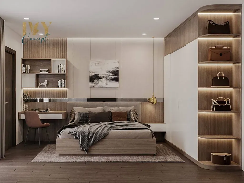 Phòng ngủ - Nhà phố Bến Lức Long An - Phong cách Modern | Space T