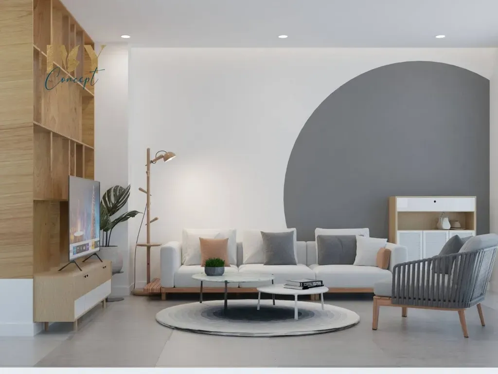 Phòng khách - Nhà phố 3PN Dĩ An Bình Dương - Phong cách Modern | Space T