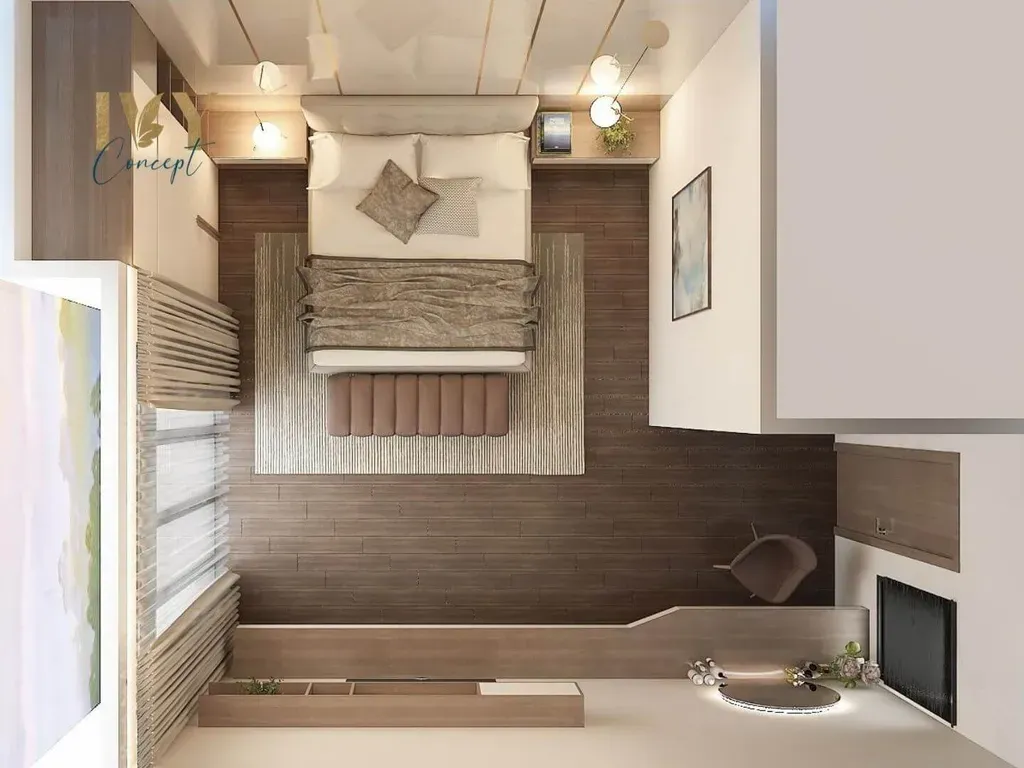 Phòng ngủ - Nhà phố Lê Quang Định Quận Phú Nhuận - Phong cách Modern | Space T