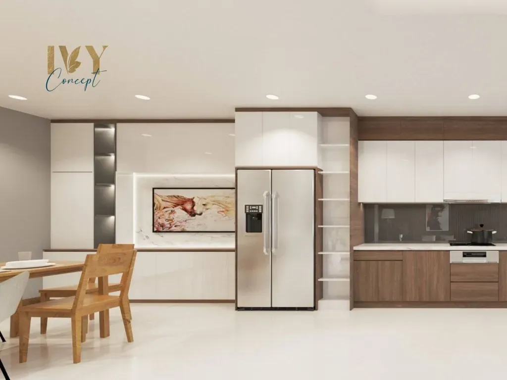 Phòng bếp - Căn hộ Petro Landmark Quận 2 150m2 (Mr Việt) - Phong cách Modern | Space T