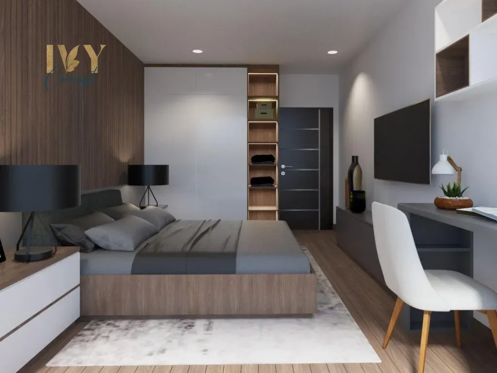 Phòng ngủ - Căn hộ Petro Landmark Quận 2 150m2 (Mr Việt) - Phong cách Modern | Space T