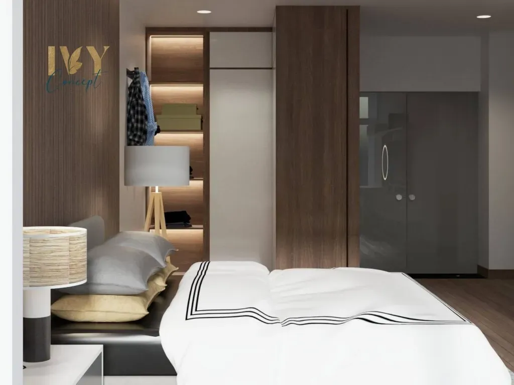 Phòng ngủ - Căn hộ Petro Landmark Quận 2 150m2 (Mr Việt) - Phong cách Modern | Space T