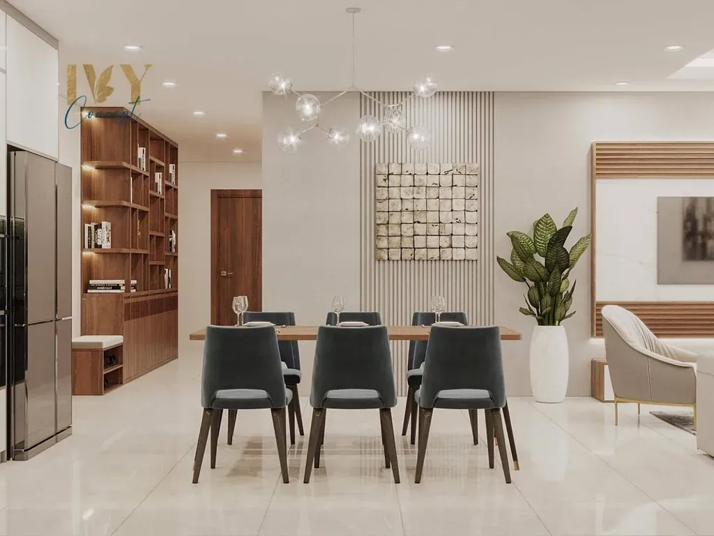 Phòng ăn - Căn hộ Petro Landmark Quận 2 150m2 - Phong cách Modern | Space T