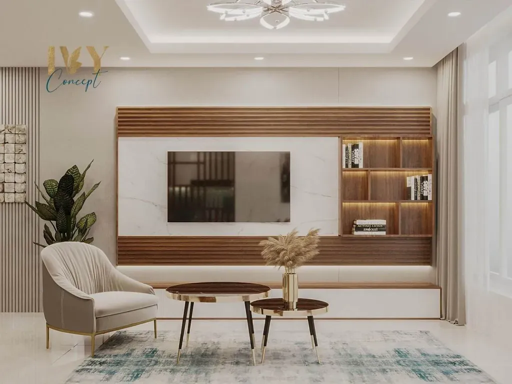 Phòng khách - Căn hộ Petro Landmark Quận 2 150m2 - Phong cách Modern | Space T