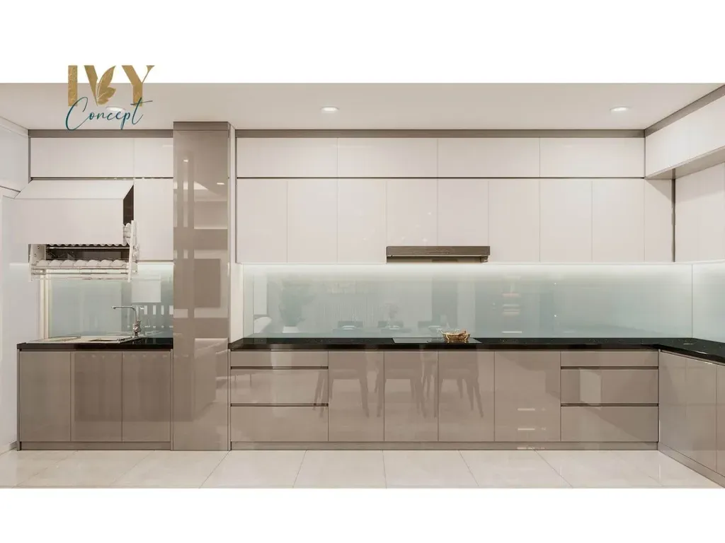 Phòng bếp - Căn hộ Petro Landmark Quận 2 150m2 - Phong cách Modern | Space T