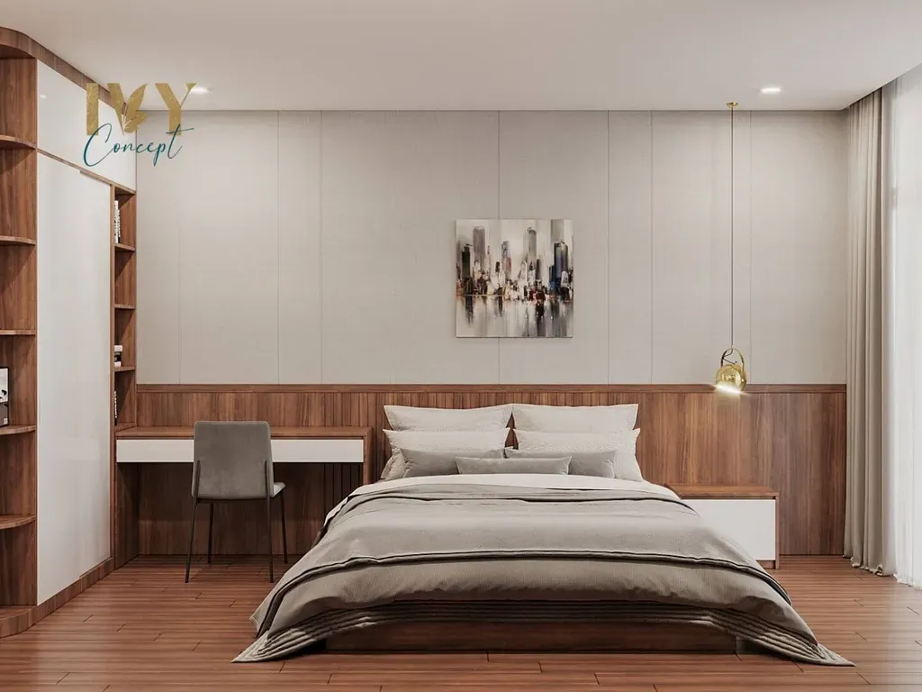 Phòng ngủ - Căn hộ Petro Landmark Quận 2 150m2 - Phong cách Modern | Space T