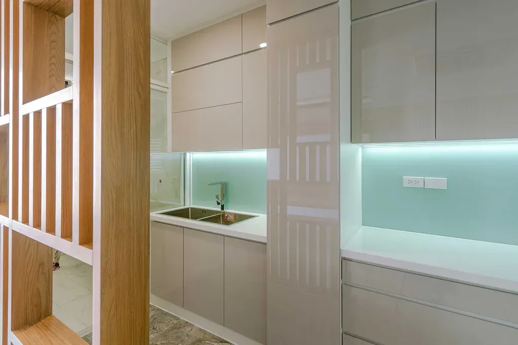 Phòng bếp - Căn hộ Petro Landmark Quận 2 150m2 (Mr Quang) - Phong cách Modern | Space T
