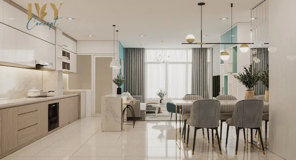 Phòng ăn - Căn hộ Petro Landmark Quận 2 - Phong cách Color Block | Space T