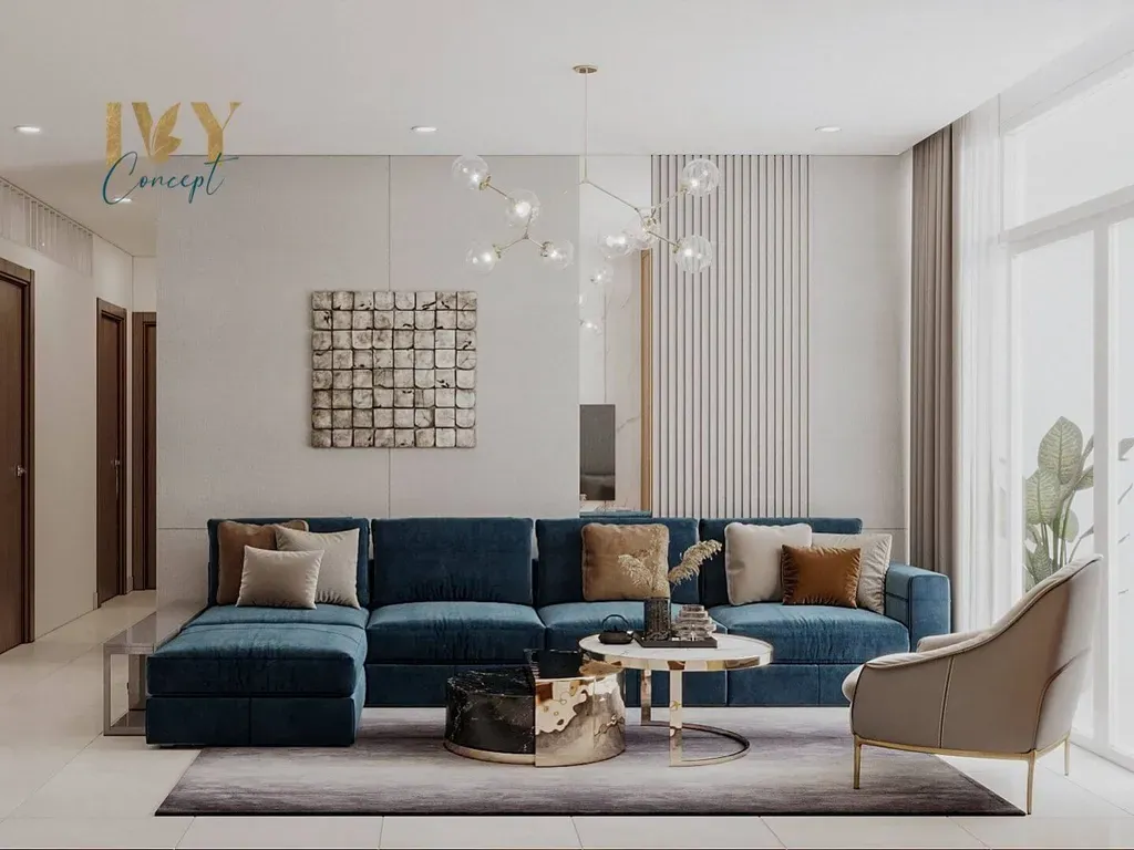 Phòng khách - Căn hộ Petro Landmark Quận 2 - Phong cách Modern | Space T