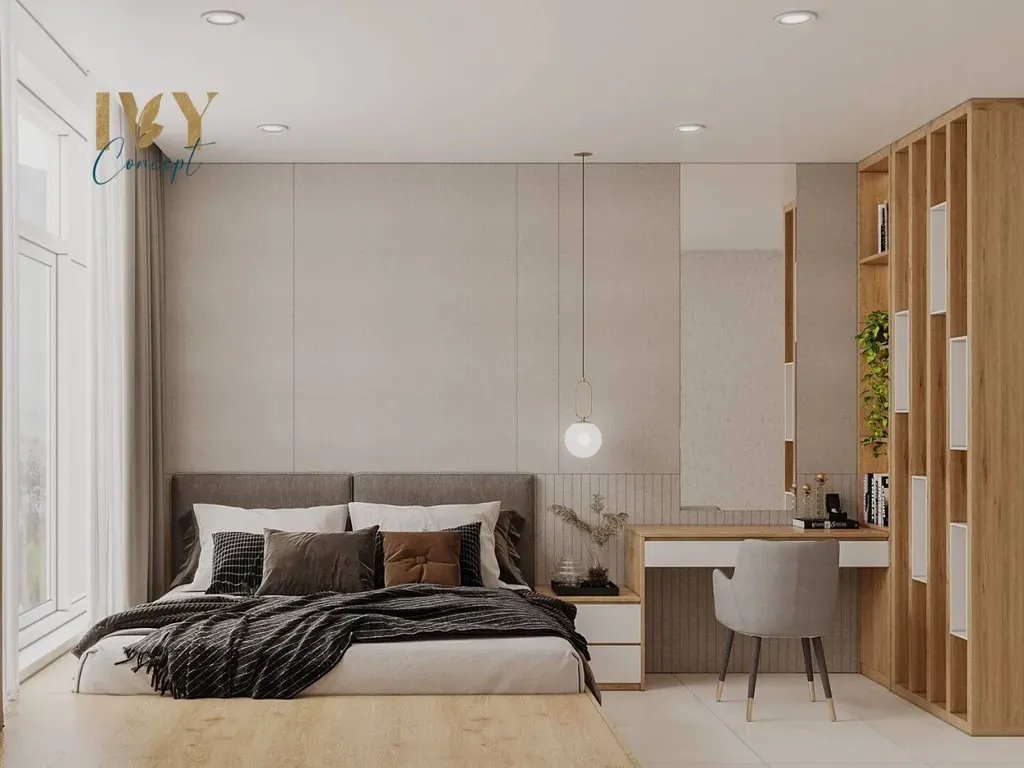 Phòng ngủ - Căn hộ Petro Landmark Quận 2 - Phong cách Modern | Space T