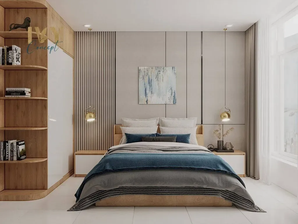 Phòng ngủ - Căn hộ Petro Landmark Quận 2 - Phong cách Modern | Space T