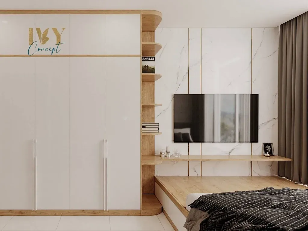 Phòng ngủ - Căn hộ Petro Landmark Quận 2 - Phong cách Modern | Space T
