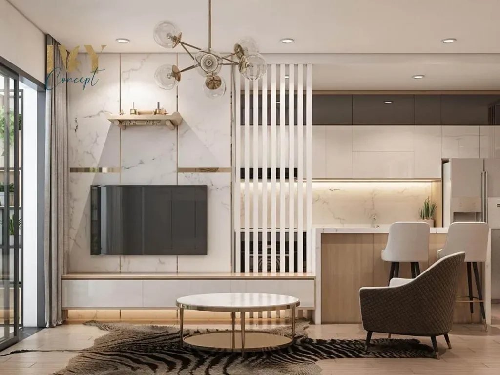 Phòng khách - Căn hộ Emerald Celadon City Tân Phú 84m2 - Phong cách Modern | Space T
