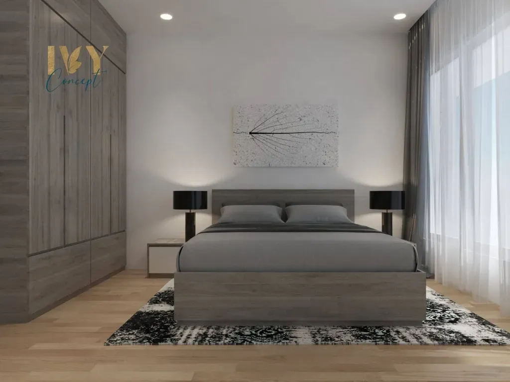 Phòng ngủ - Căn hộ Petro Landmark Quận 2 Block A - Phong cách Modern | Space T