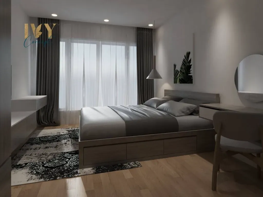 Phòng ngủ - Căn hộ Petro Landmark Quận 2 Block A - Phong cách Modern | Space T