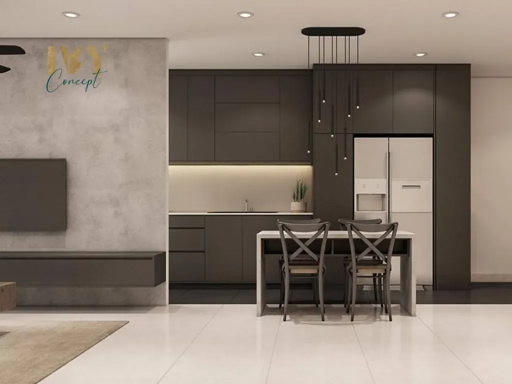 Phòng bếp, Phòng ăn - Căn hộ Emerald Celadon City Tân Phú (Mr Đăng) - Phong cách Minimalist | Space T