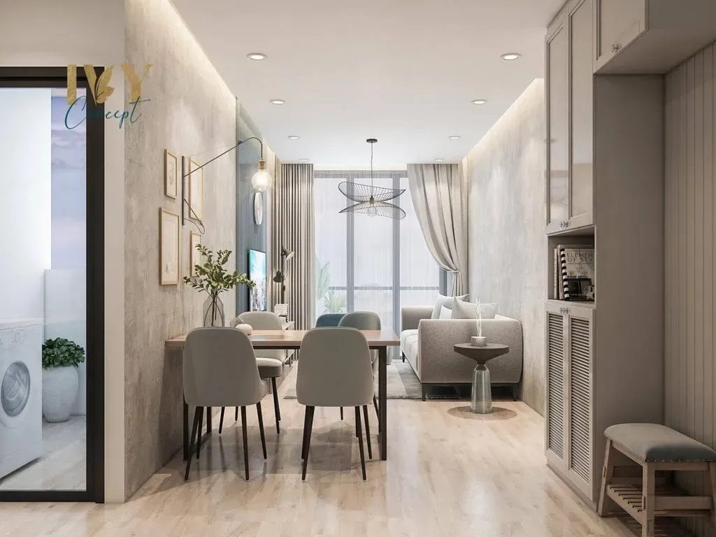 Phòng khách, Phòng ăn, Lối vào - Căn hộ Emerald Celadon City Tân Phú (Mr Gang) - Phong cách Modern | Space T